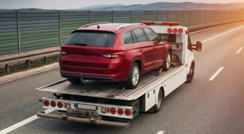 Guincho para carros em Chapecó – carro sendo carregado em plataforma